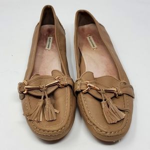 Women's Tan Slip-on Tassel Shoes Alex Marie Size 8